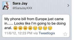 Sara Jay Anal Sex tweet